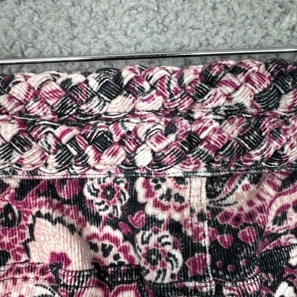 Figue Maia Corduroy Wide Leg Pants Womens Size 6 NWT Paisley Floral Pink Black - Picture 9 of 14